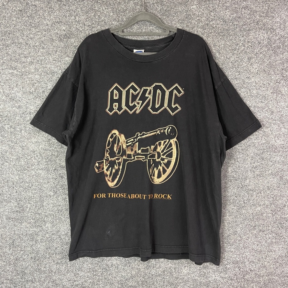Vintage 1991 Cygnus ACDC T-Shirt  XL For Those About To Rock 1999 Band Tee